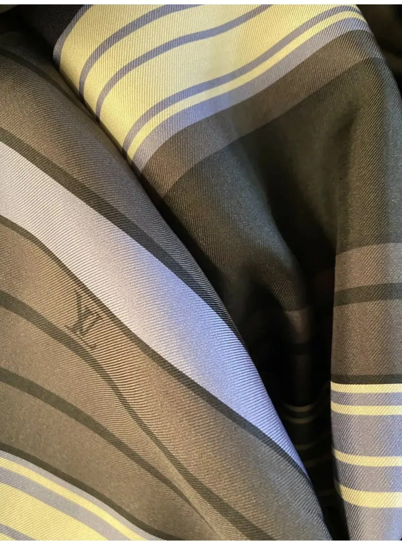 00's French Blue Metallic Striped Skirt by Louis Vuitton