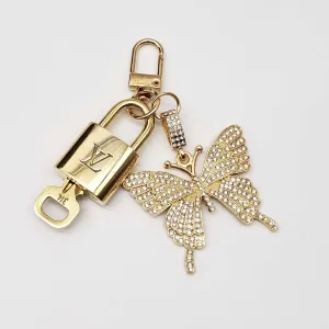 100%  Louis Vuitton Lock and Key with Unbranded Keychain, Keycharm, Bagcharm
