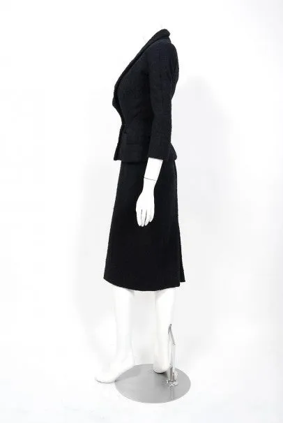 1952 Christian Dior Haute-Couture Wool Cocktail Dress & Double-Breasted Jacket