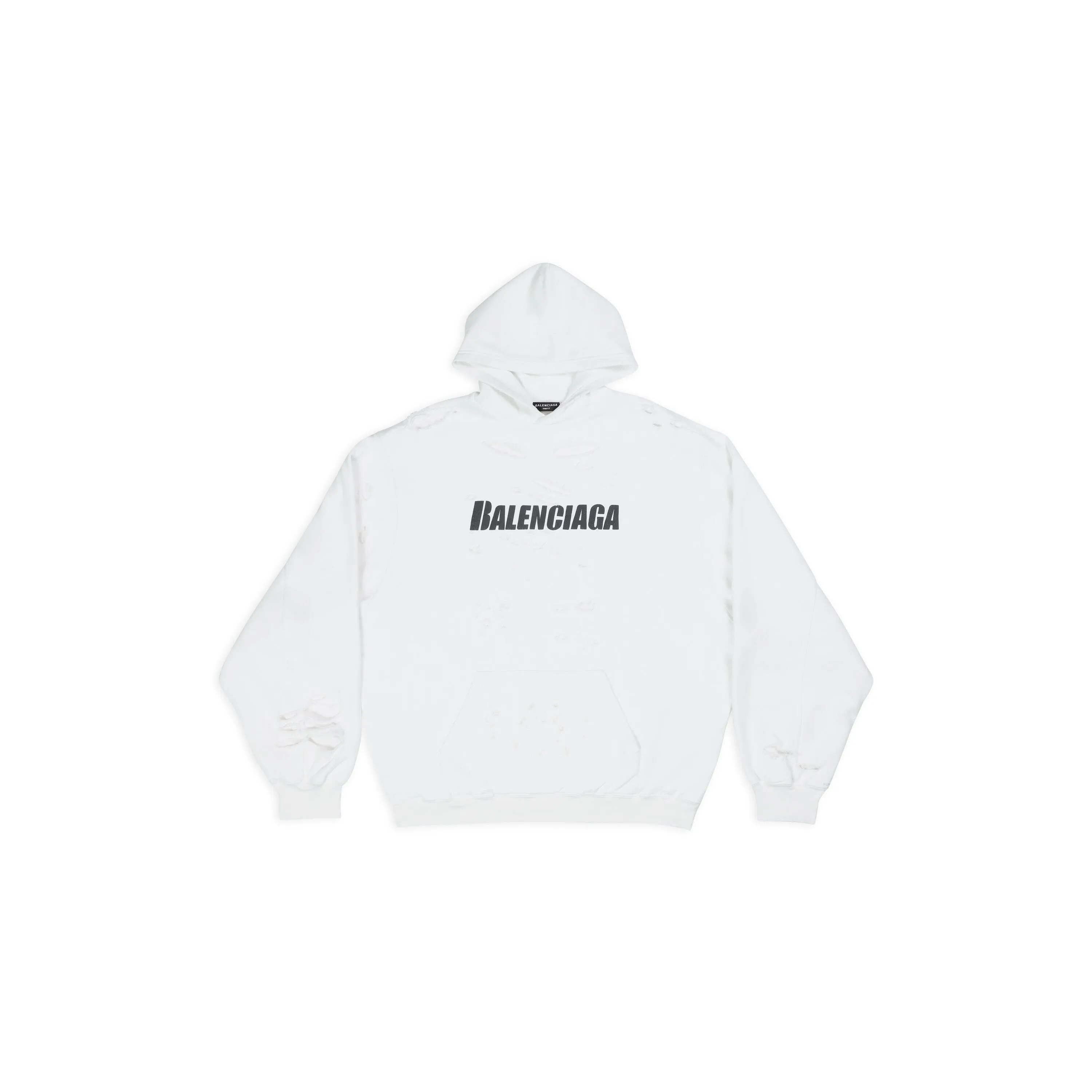 Balenciaga Destroyed Hoodie White