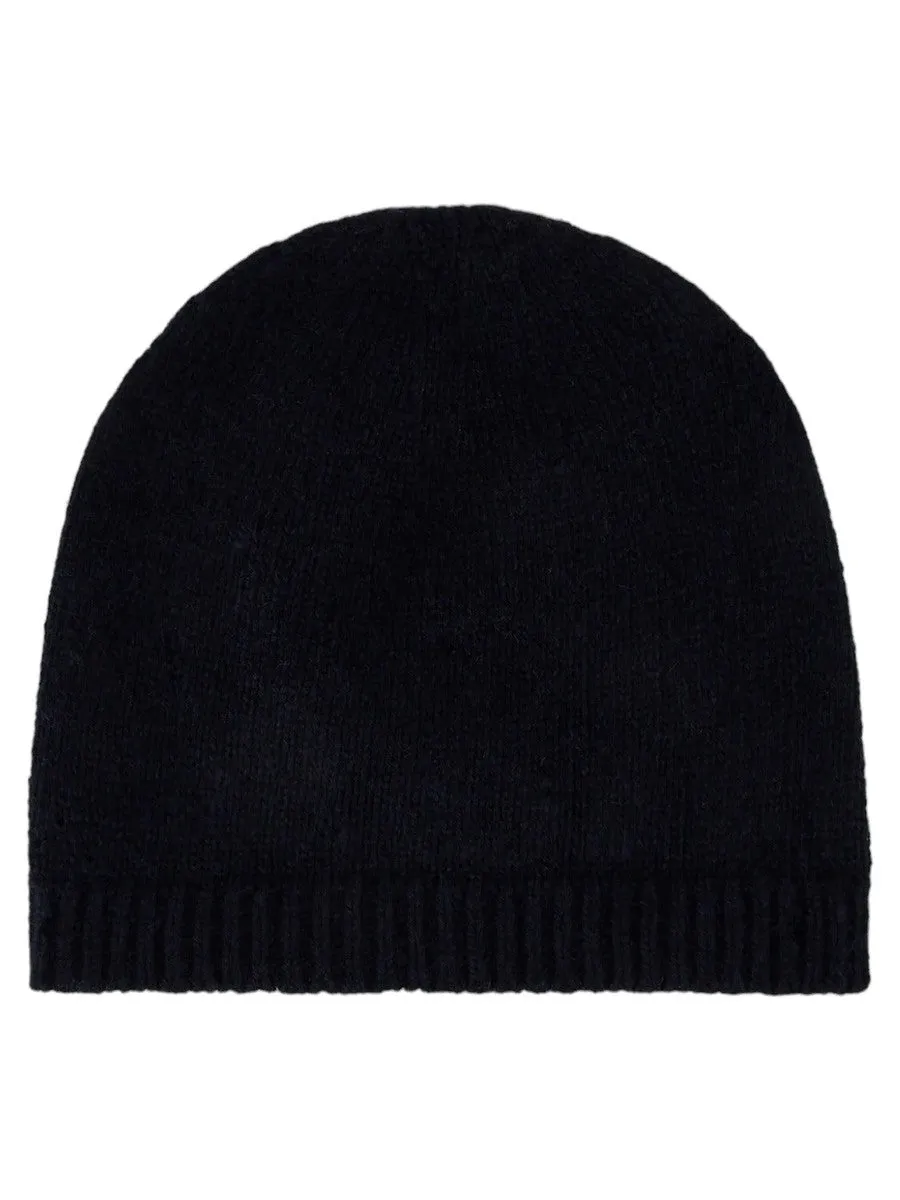 Berretto in puro cashmere a coste