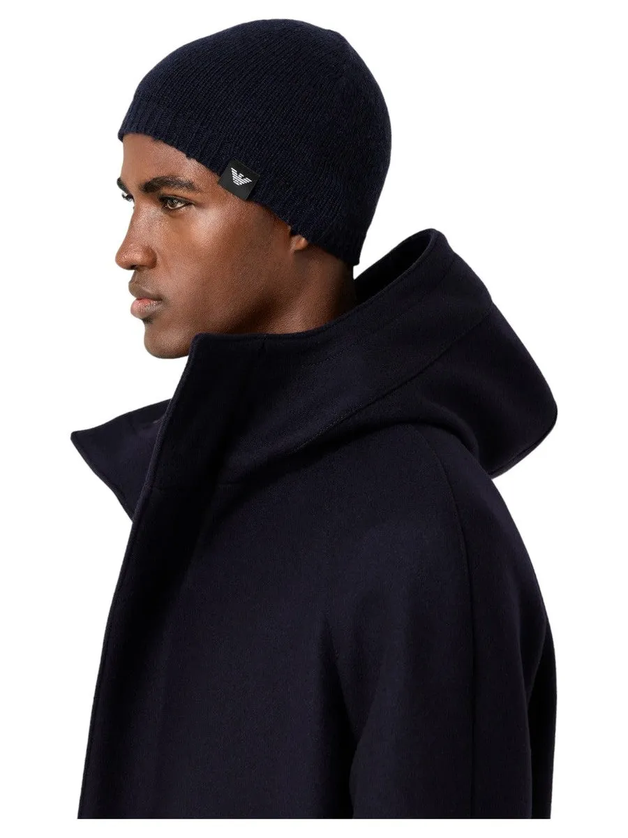Berretto in puro cashmere a coste