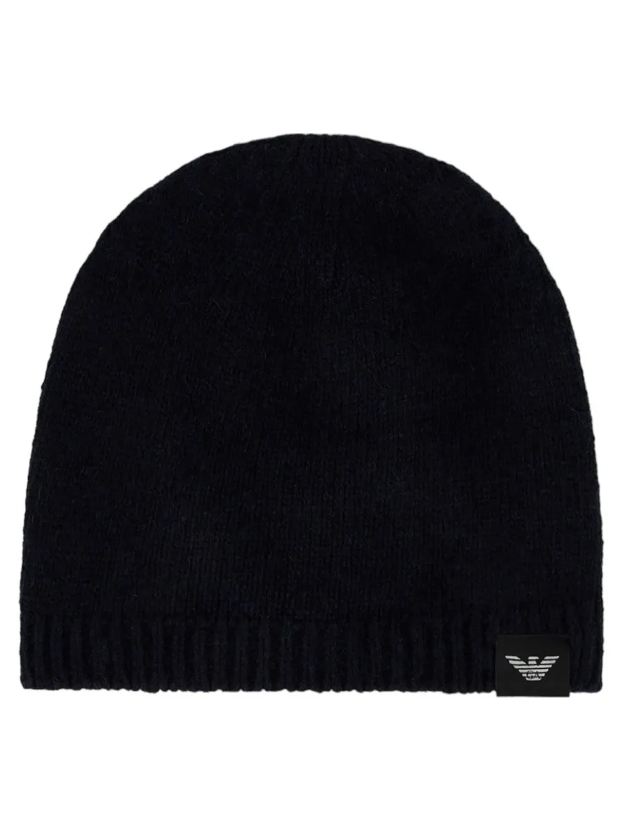 Berretto in puro cashmere a coste