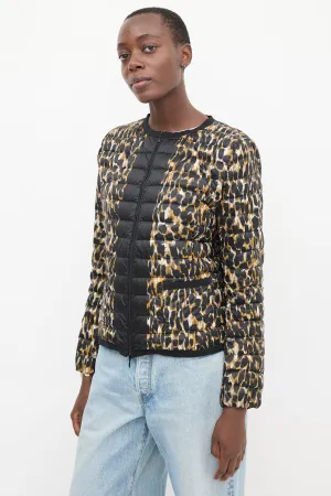 Black & Brown Soufre Down Jacket