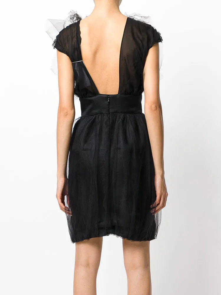 Black Embellished Silk Dress