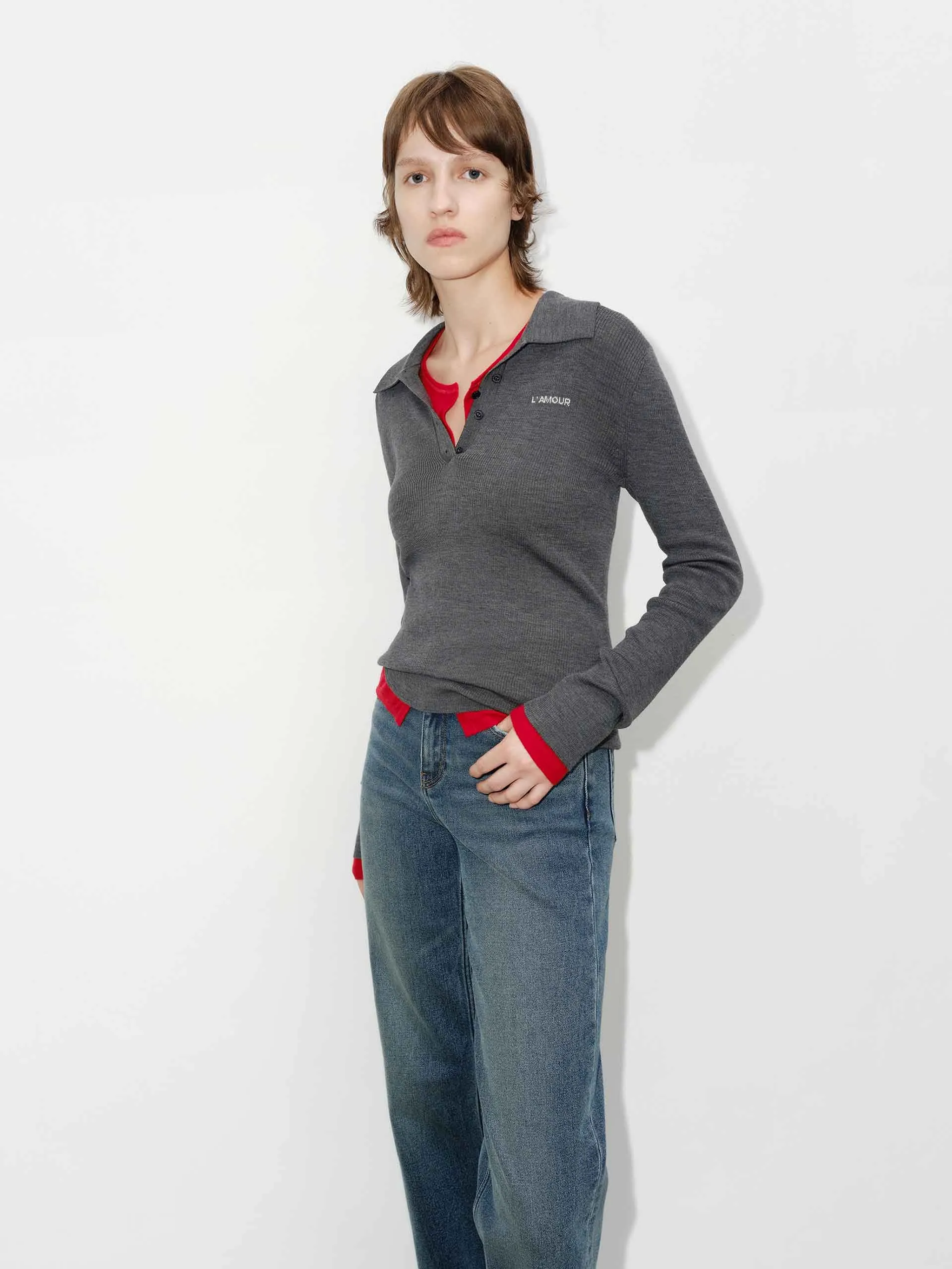 Blue Washed Straight Jeans