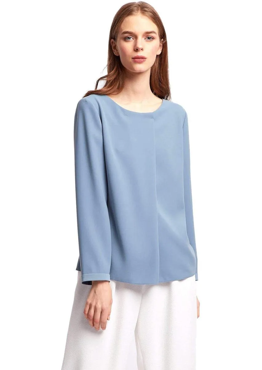 Blusa in Poly con Lembo Diagonale