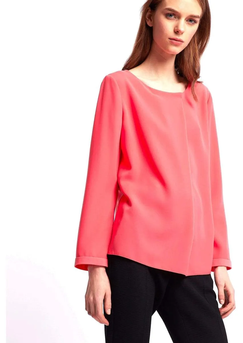 Blusa in Poly con Lembo Diagonale