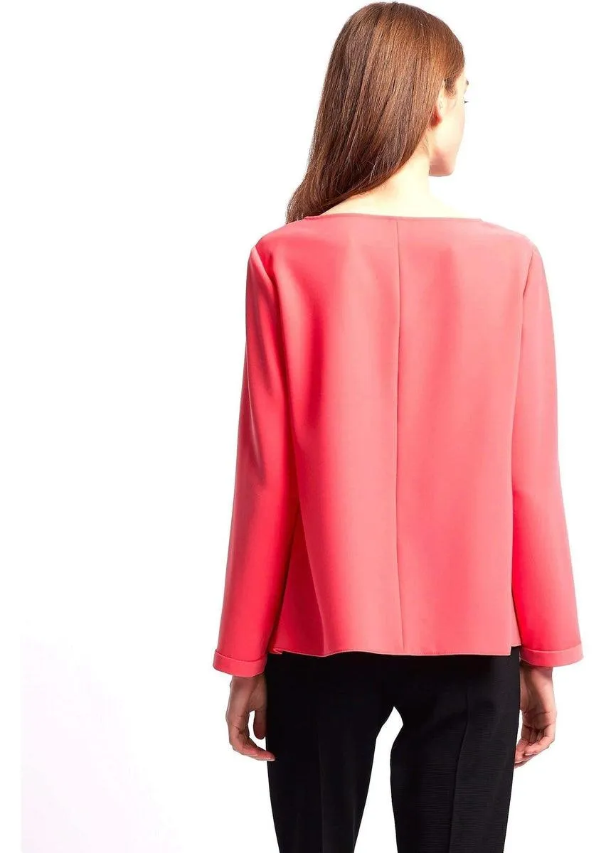 Blusa in Poly con Lembo Diagonale