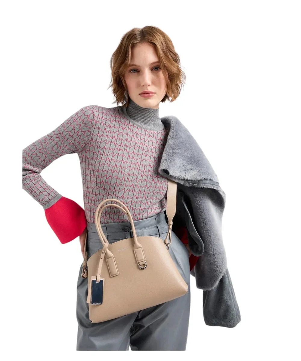 Borsa a mano media in pelle rigenerata Icon ASV