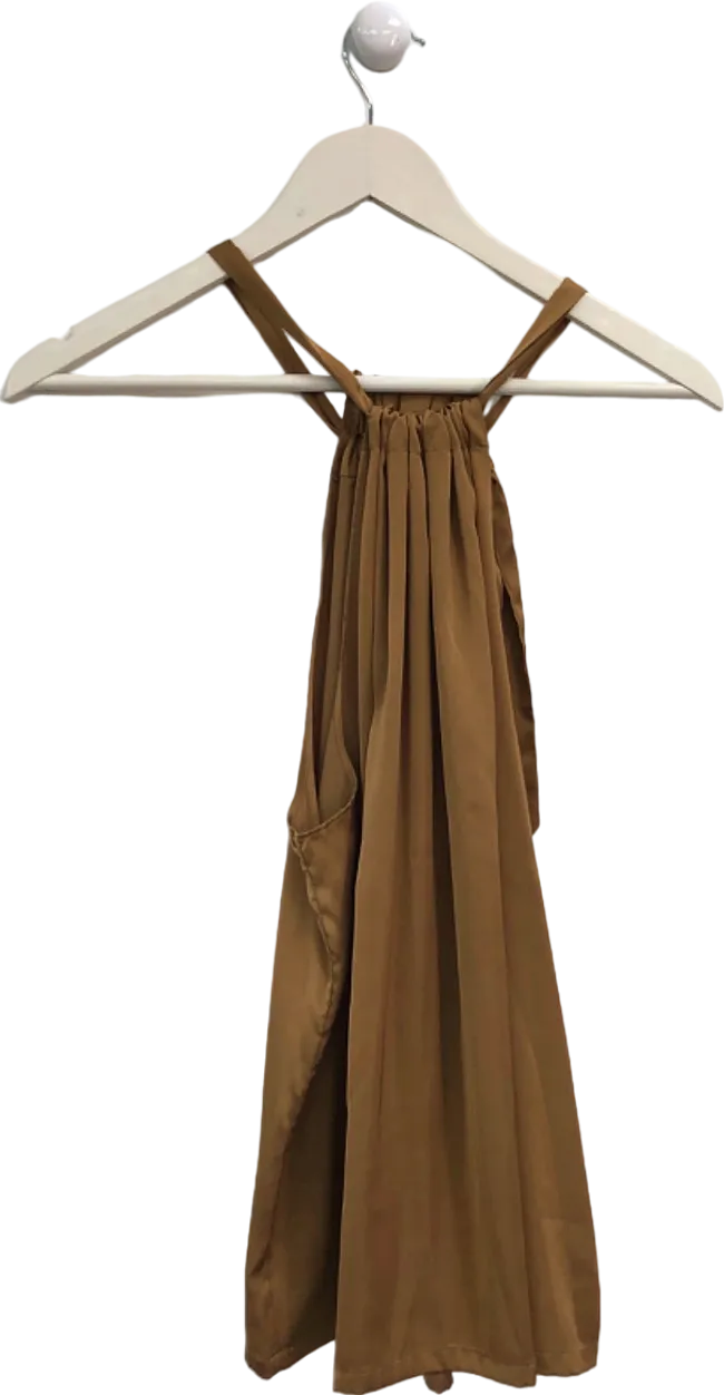 Choklate Brown Satin Dress One size