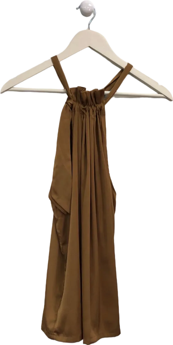 Choklate Brown Satin Dress One size