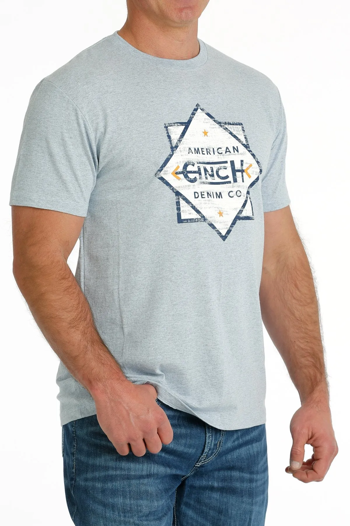 Cinch Men's American Cinch Denim Co. T-Shirt in Light Blue