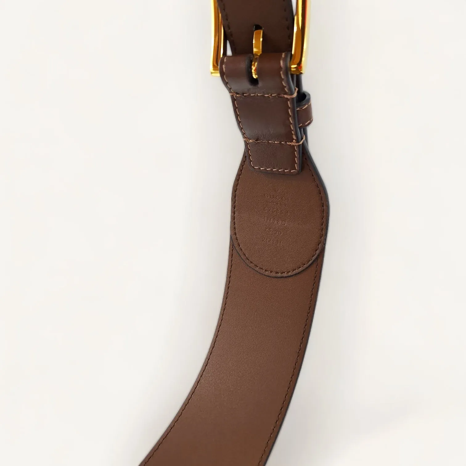 Cinto Gucci Monograma com Ferragem Dourada