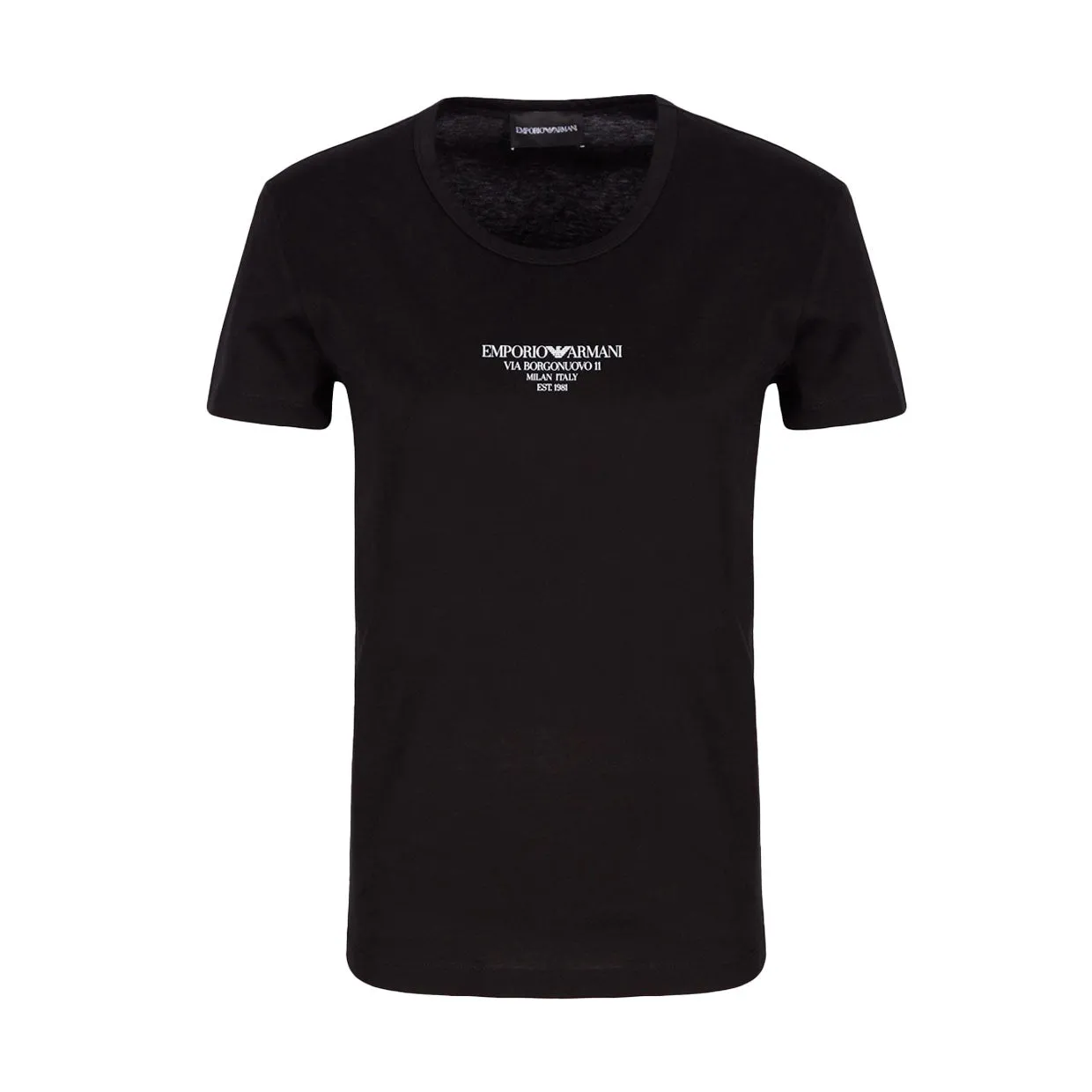 EMPORIO ARMANI Mercerised Jersey T-Shirt With Borgonuovo XI logo