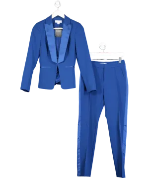 Fallon K Blue Blazer And Straight Leg Trousers Set UK 8