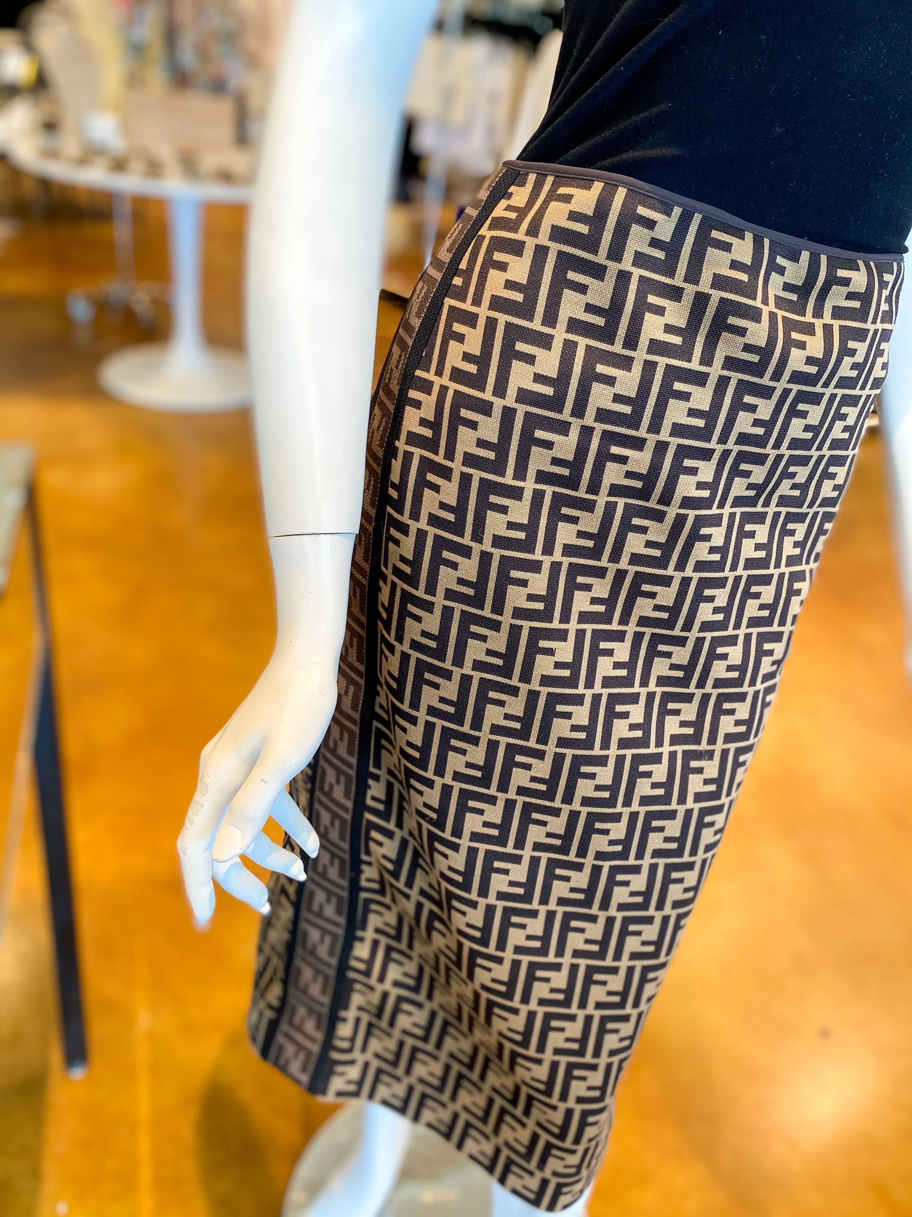 Fendi Logo Midi Skirt