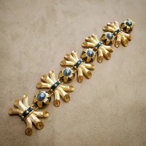 Fendi Vintage Gold Black Statement bracelet