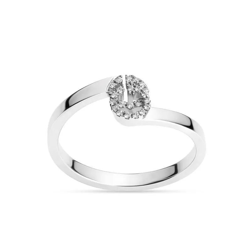 GC GG Running 18ct White Gold Diamond Ring D