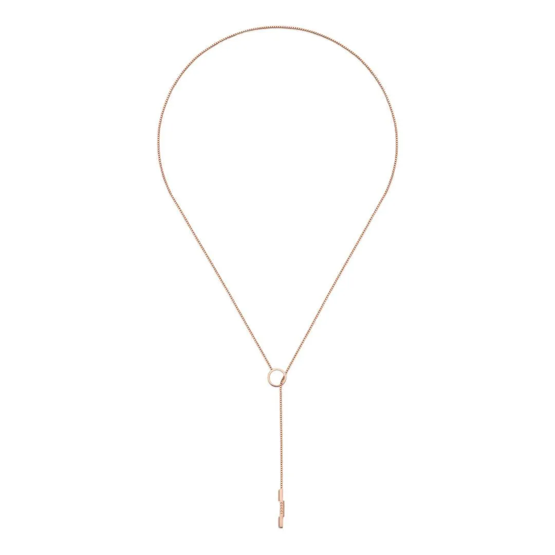 GC Link to Love 18ct Rose Gold Lariat Necklace