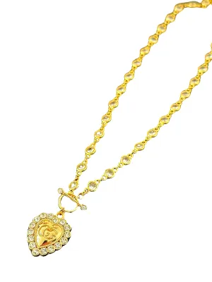 GG CZ Heart Necklace