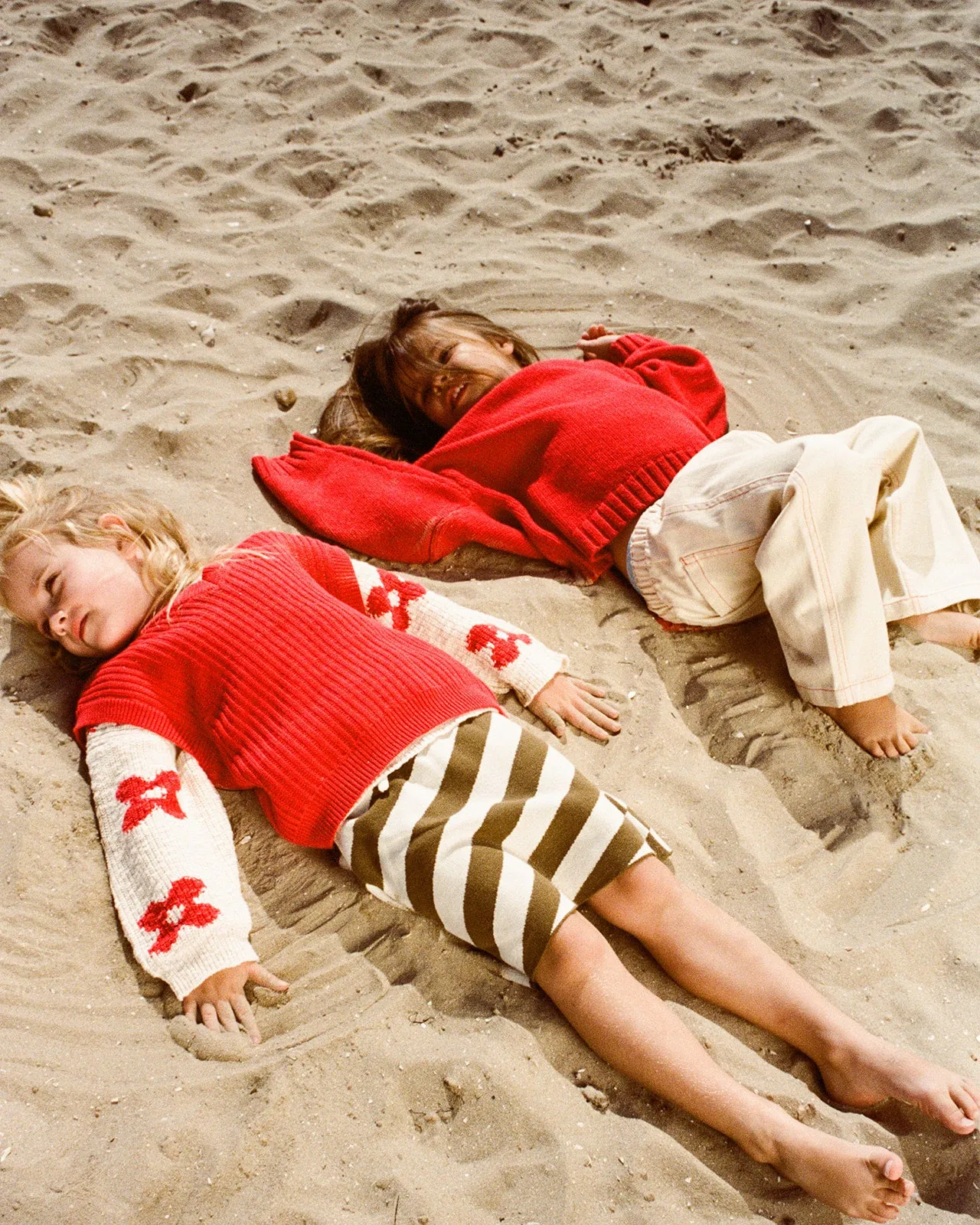 Grown Diagonal Stripe Knit Skirt - Coffee