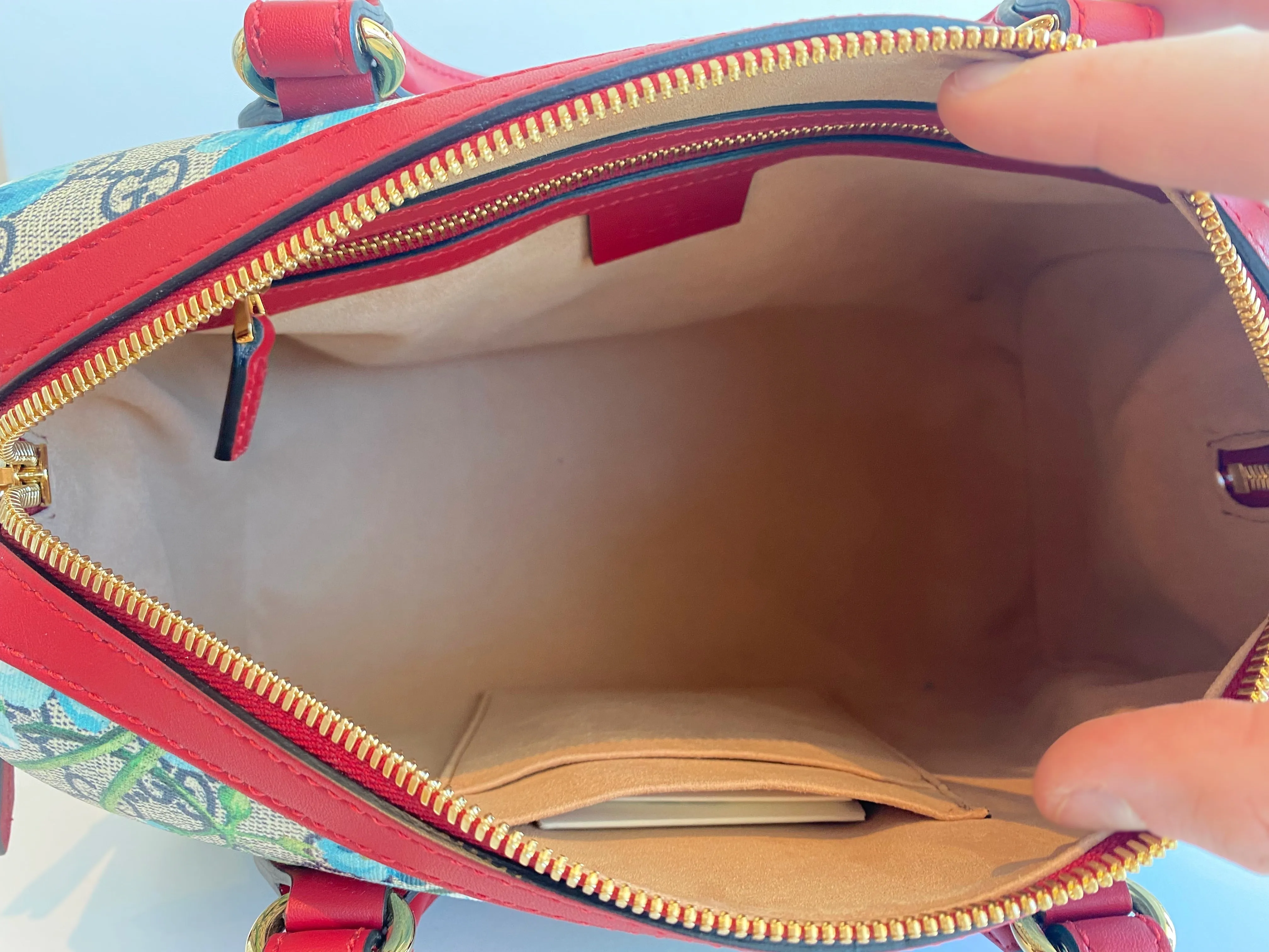 Gucci Blooms Monogram Boston Bag