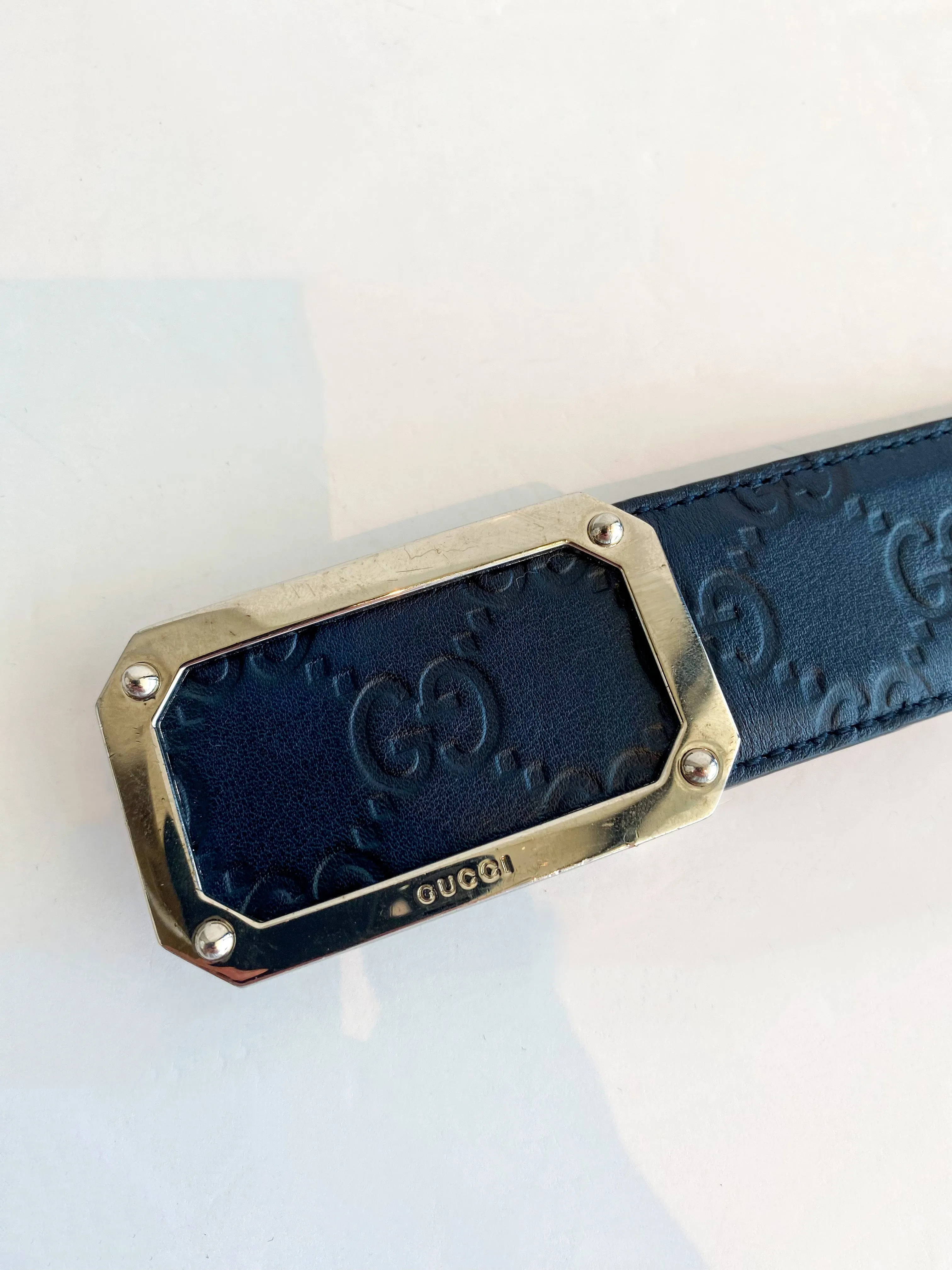 Gucci Navy Belt