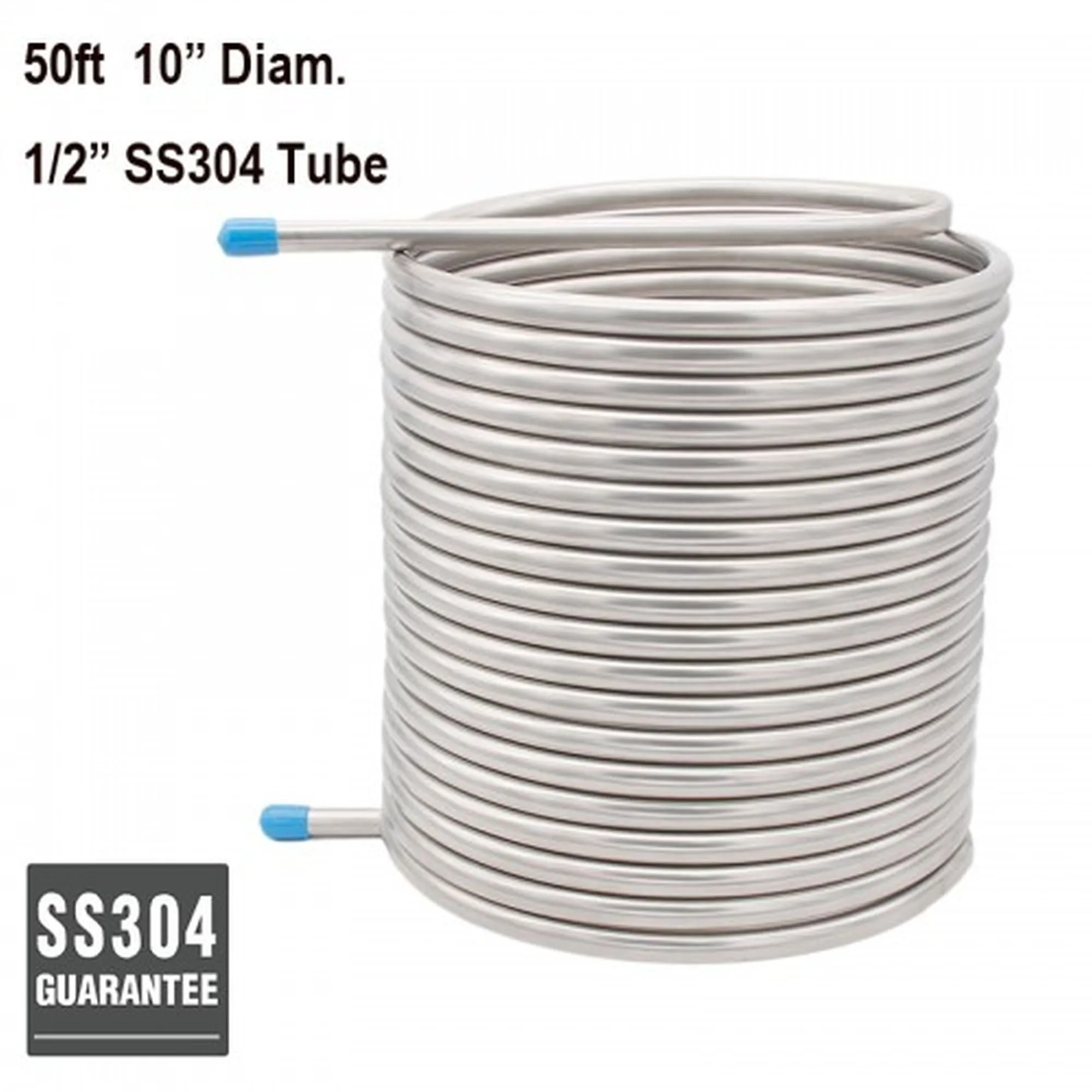 HERMS Coil - 1/2" Stainless Steel, 50ft Tubing, 10" Diameter