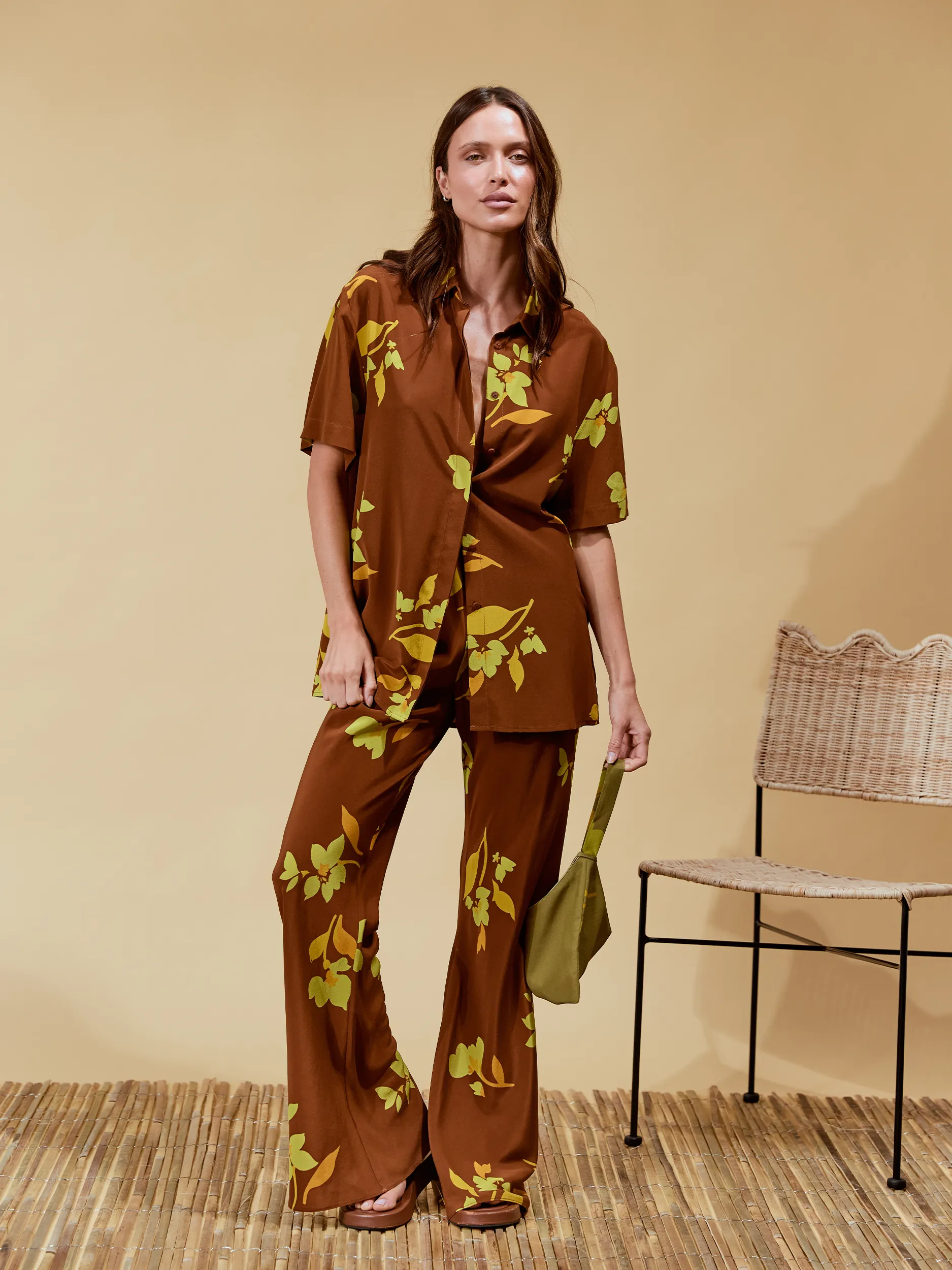 Isla Shirt | Tulp Carob Silk