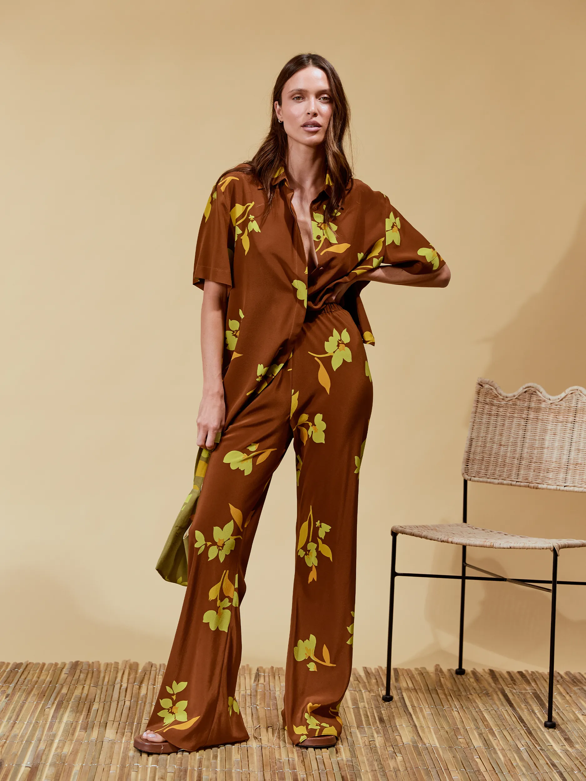 Isla Shirt | Tulp Carob Silk