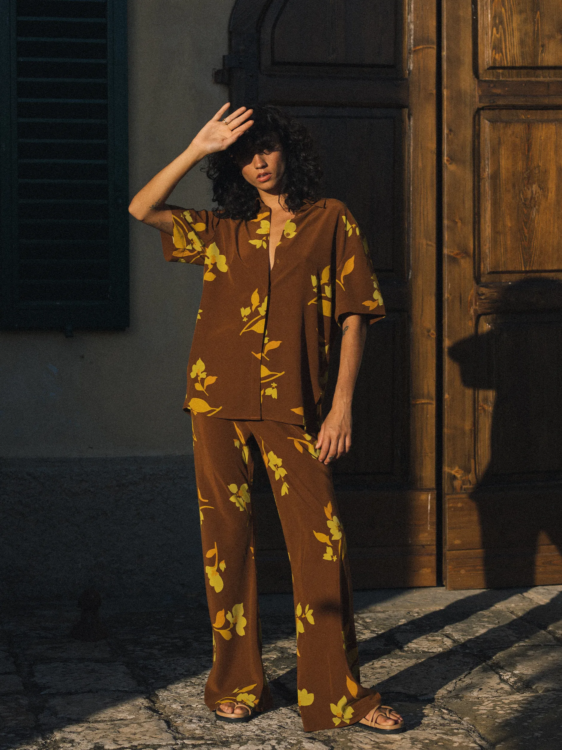 Isla Shirt | Tulp Carob Silk