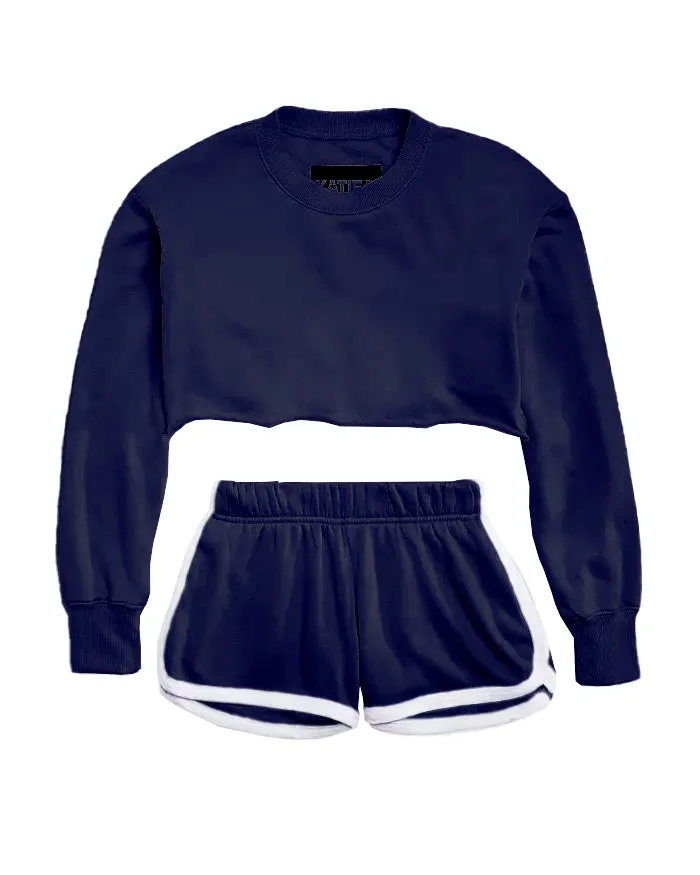 JUNIOR KIMMIE SHORTS & JAN CROP SWEATSHIRT SET - FINAL SALE