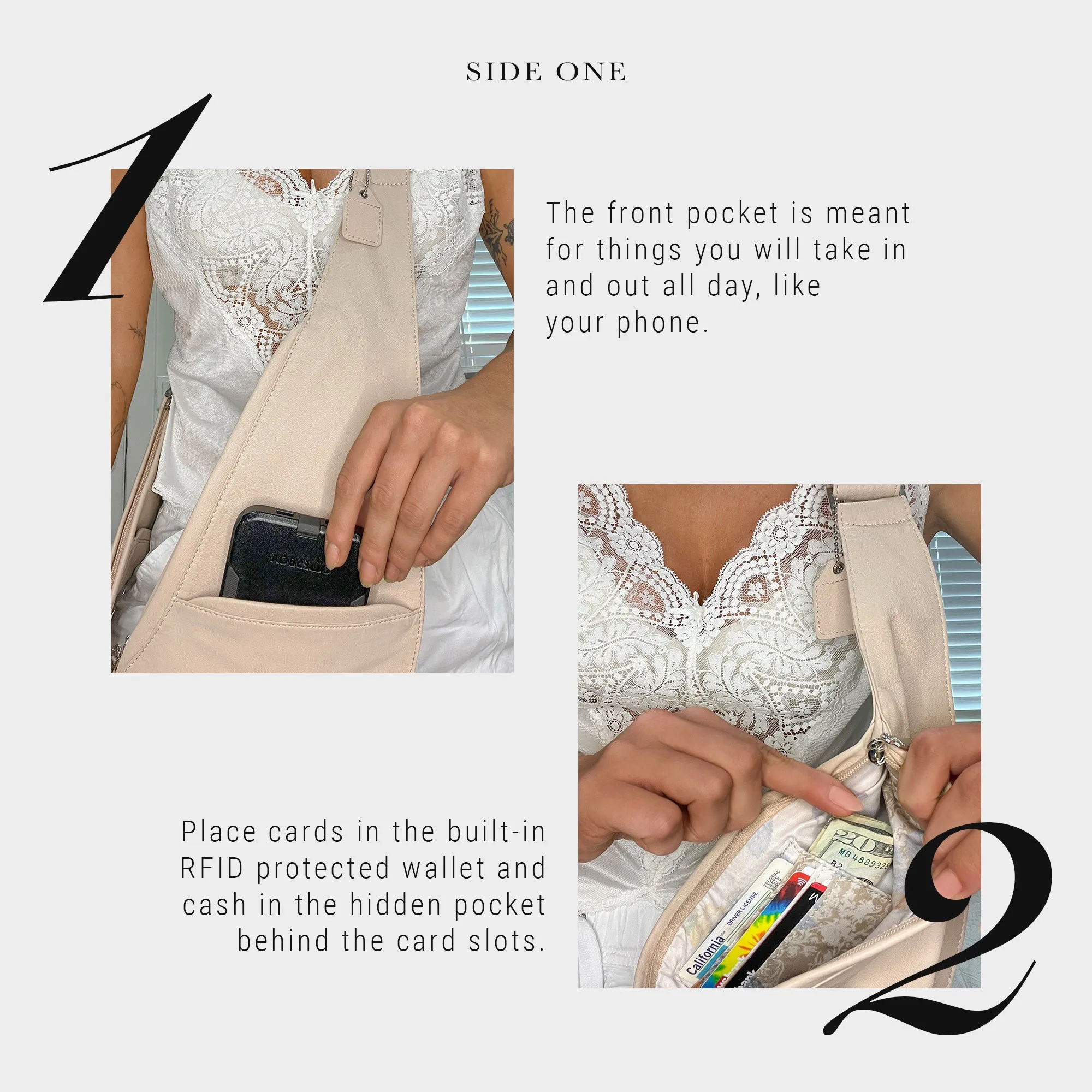 (LIVE) Sterling Leather Fringe Sash Bag