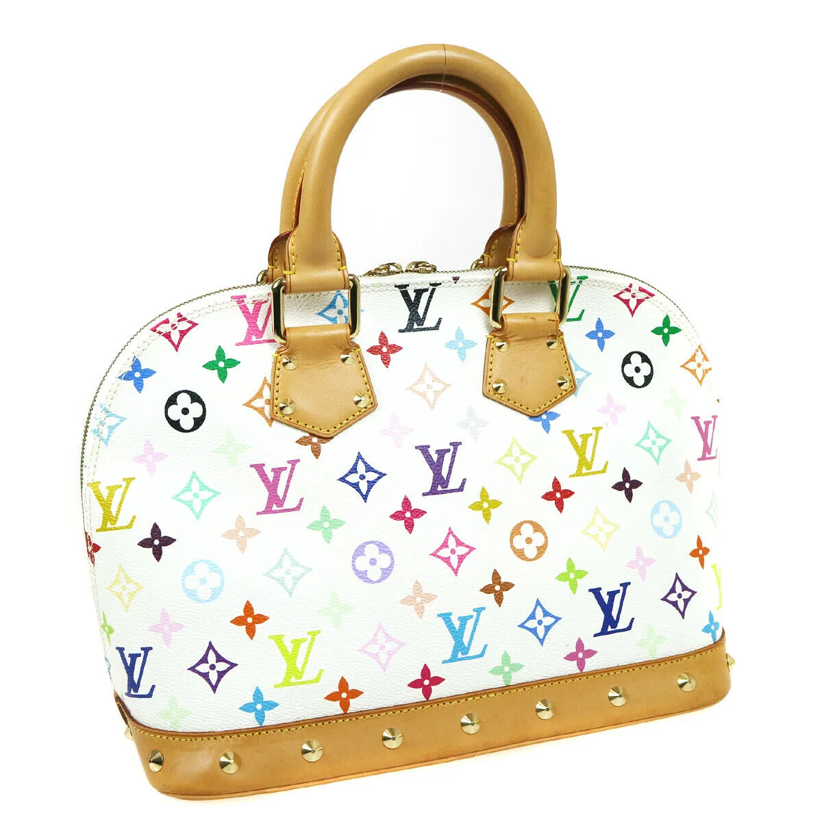 LOUIS VUITTON ALMA HAND BAG PURSE MONOGRAM MULTI-COLOR M92647 FL0093 32371