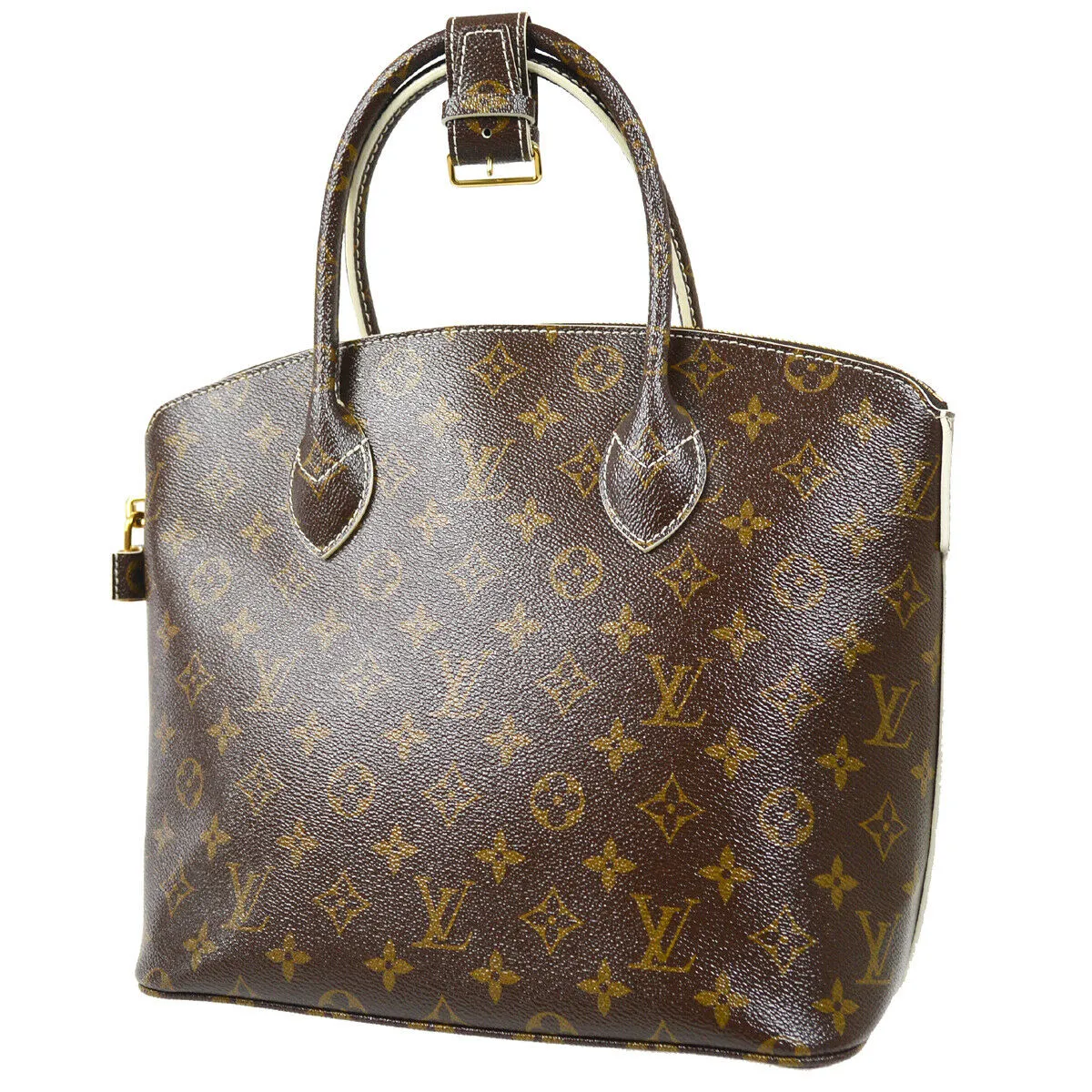 LOUIS VUITTON LOCKIT HAND TOTE BAG SHINY MONOGRAM M40597 61205