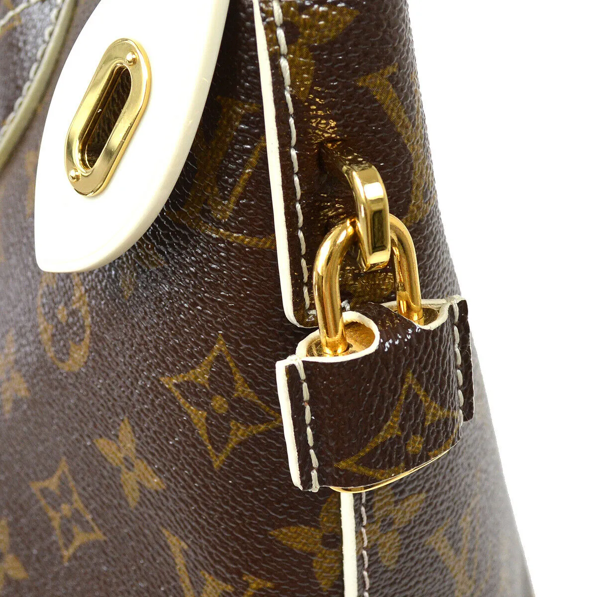 LOUIS VUITTON LOCKIT HAND TOTE BAG SHINY MONOGRAM M40597 61205