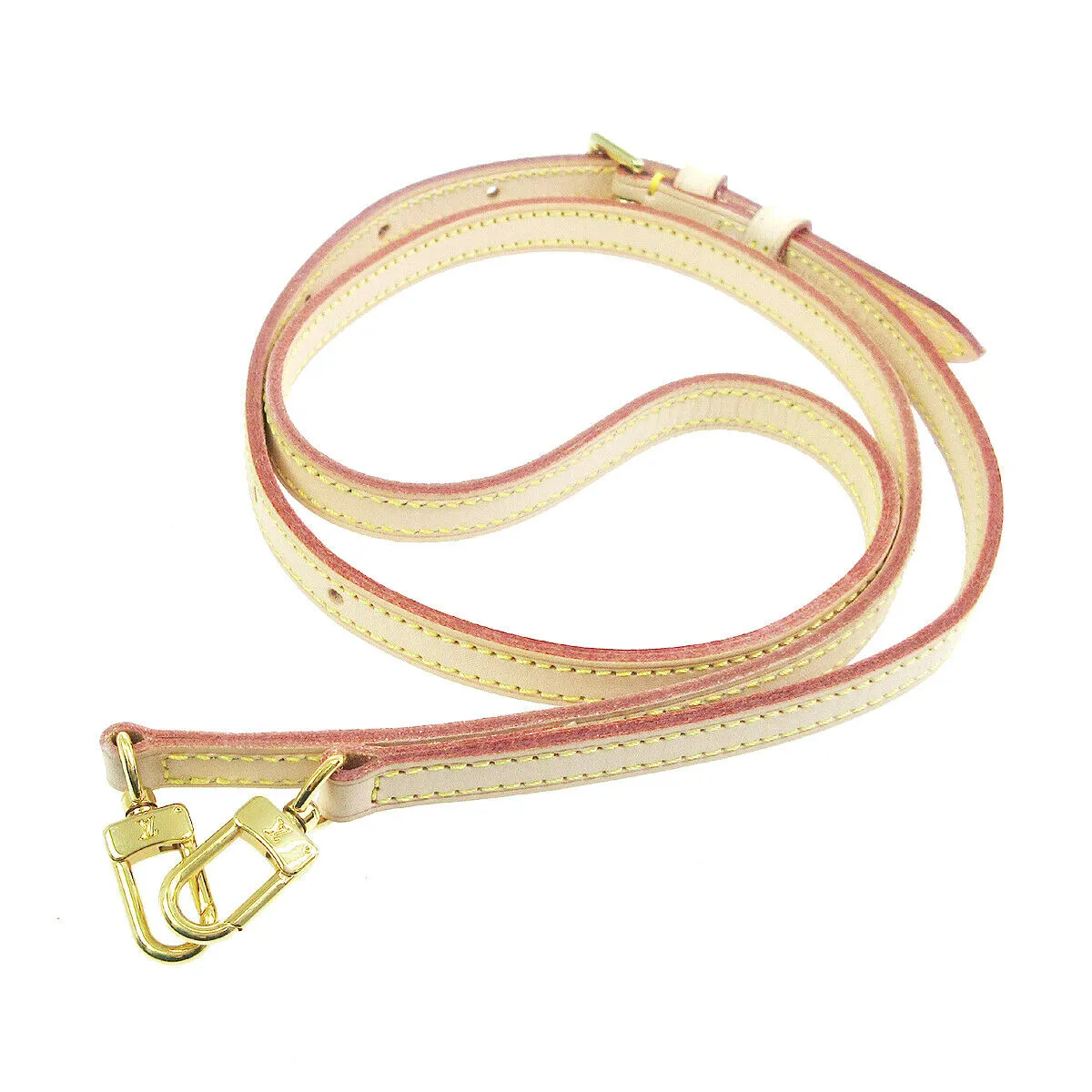 LOUIS VUITTON Logos Shoulder Strap Beige Leather Handbag Accessories 31761