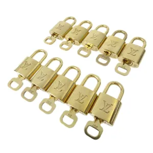 LOUIS VUITTON Padlock & Key Bag Accessories Charm 10 Piece Set Gold 11913