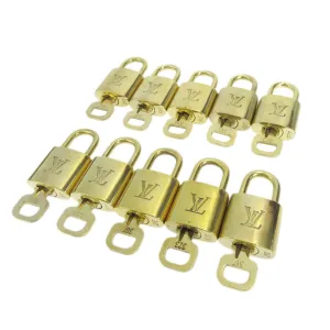 LOUIS VUITTON Padlock & Key Bag Accessories Charm 10 Piece Set Gold 38587