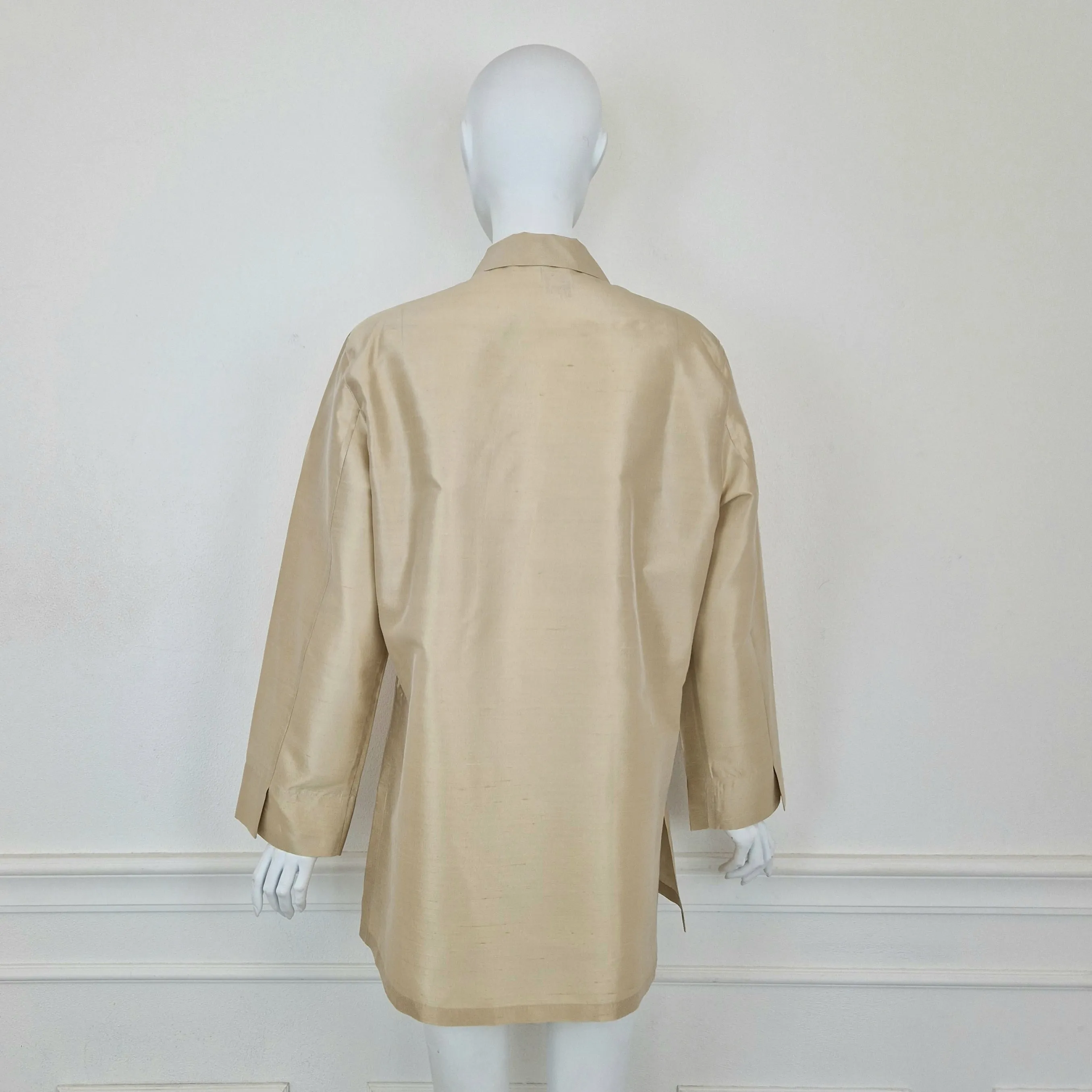 Max Mara | Camicia beige pura seta