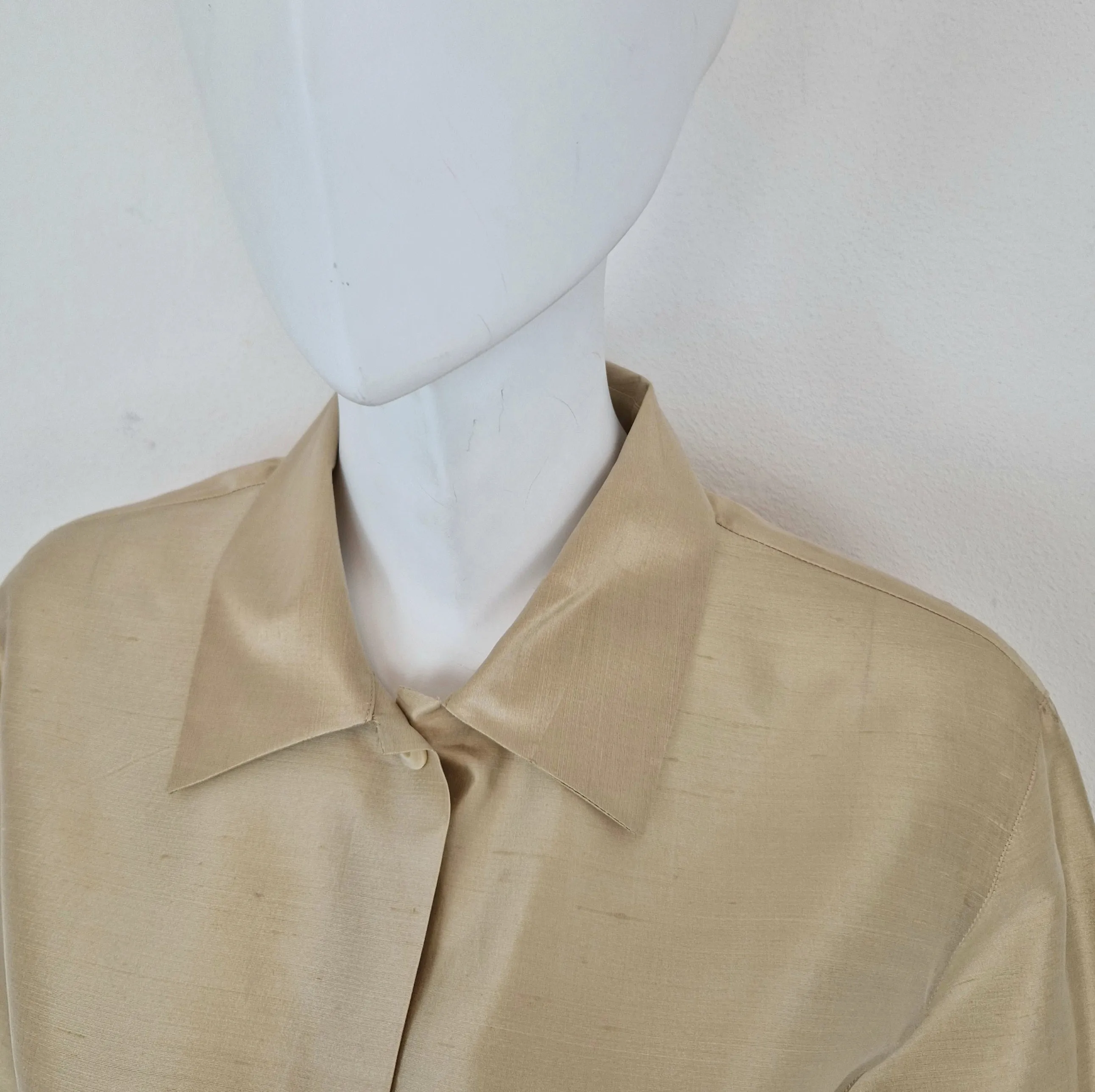 Max Mara | Camicia beige pura seta
