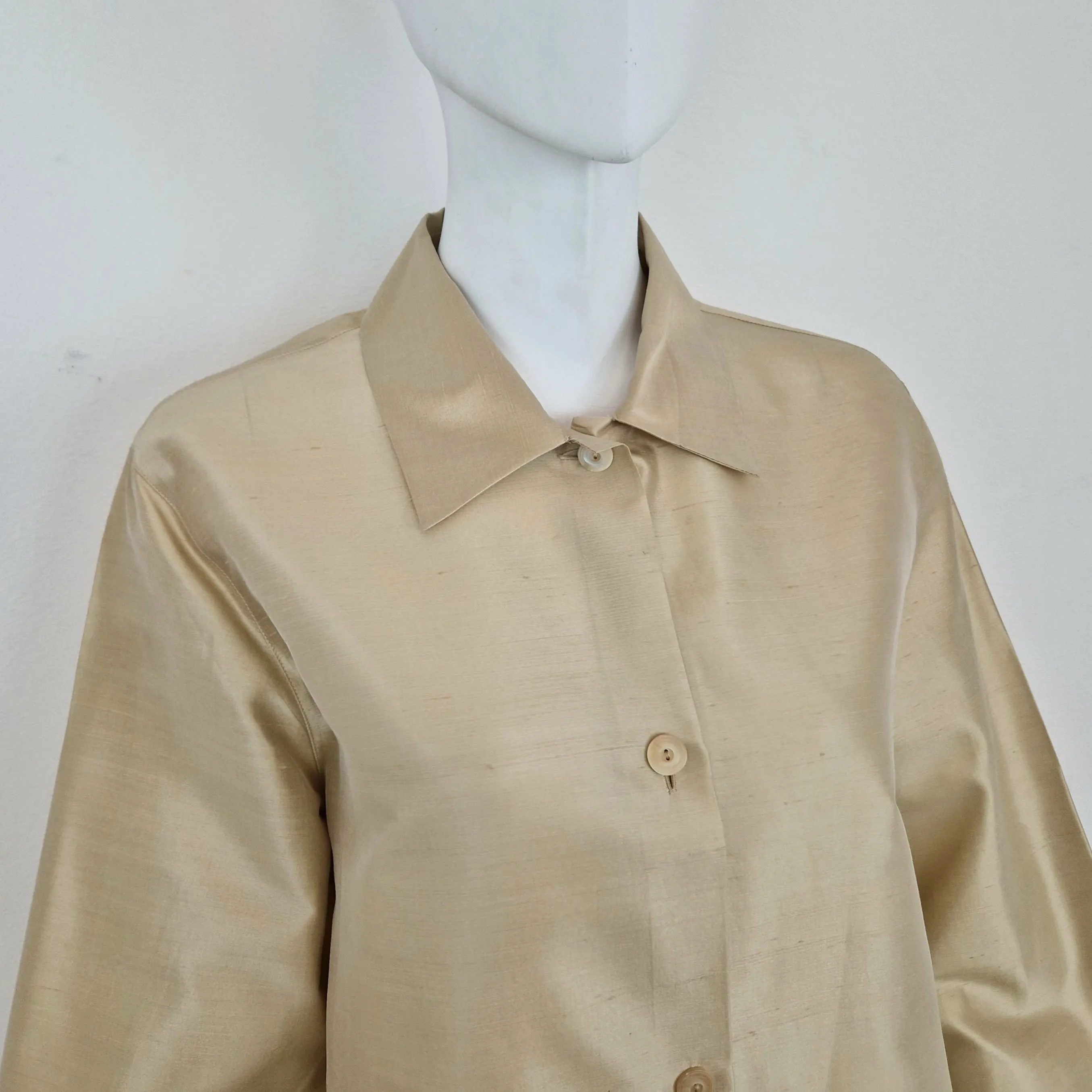 Max Mara | Camicia beige pura seta