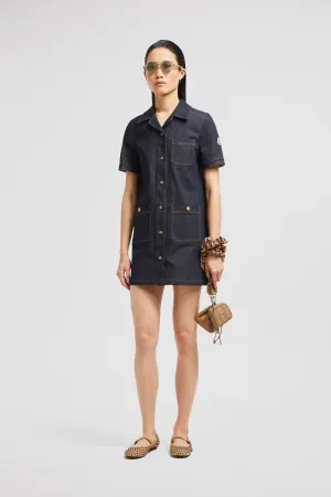 MONCLER DENIM BLUE MINI DRESS