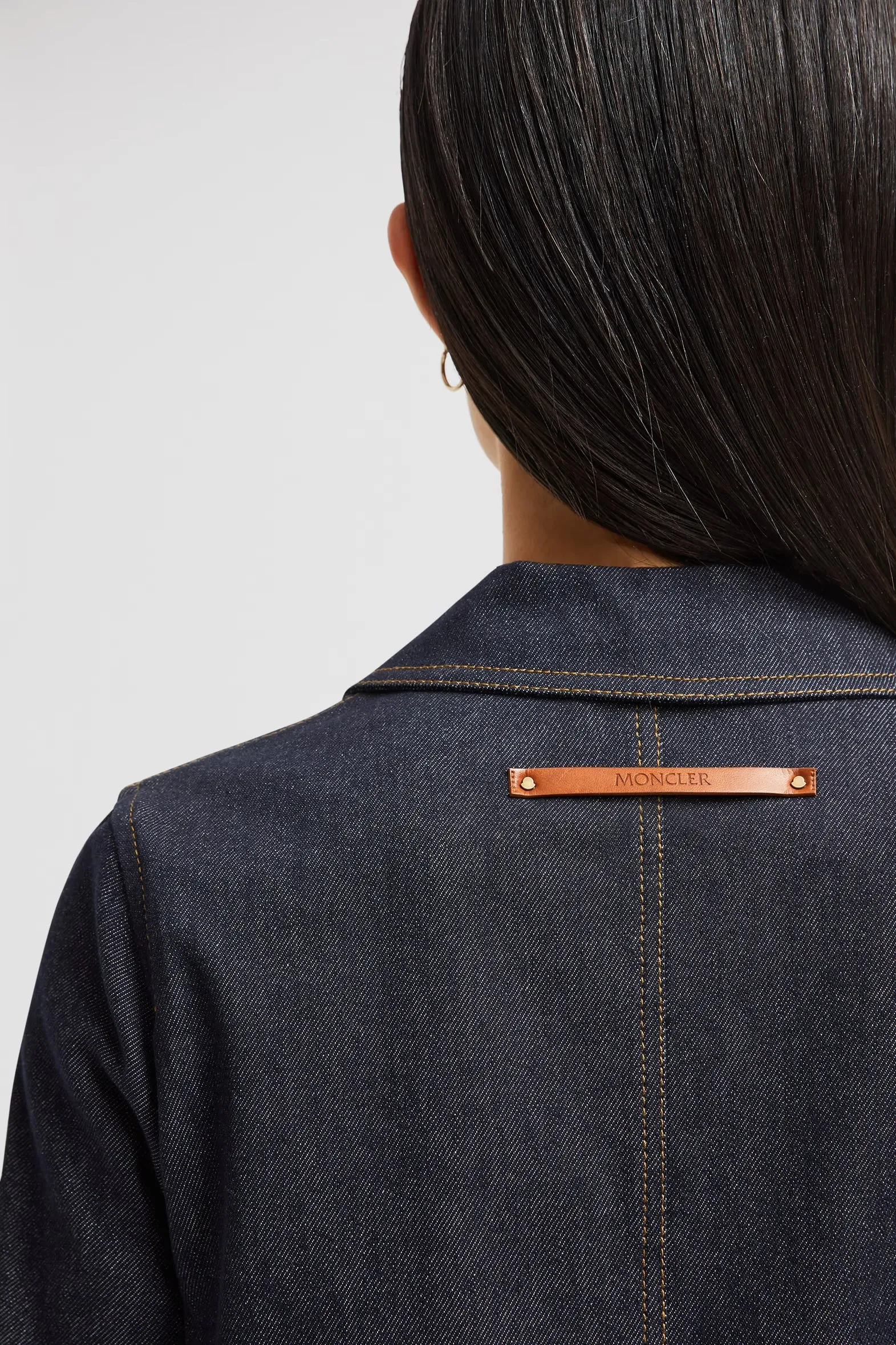 MONCLER DENIM BLUE MINI DRESS
