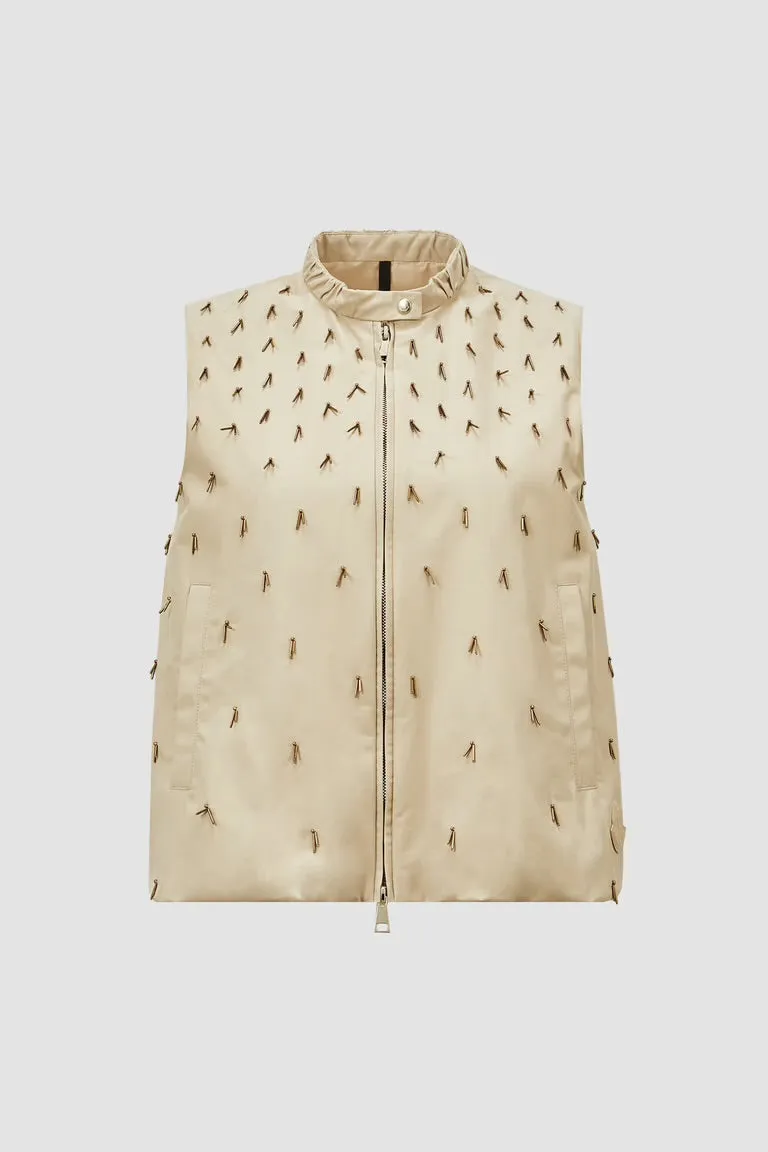 MONCLER LIGHT BEIGE GRUILLY GILET