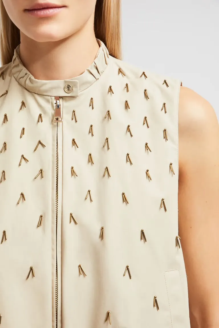 MONCLER LIGHT BEIGE GRUILLY GILET