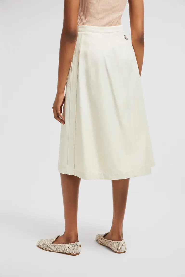MONCLER WHITE BUTTON-UP SKIRT
