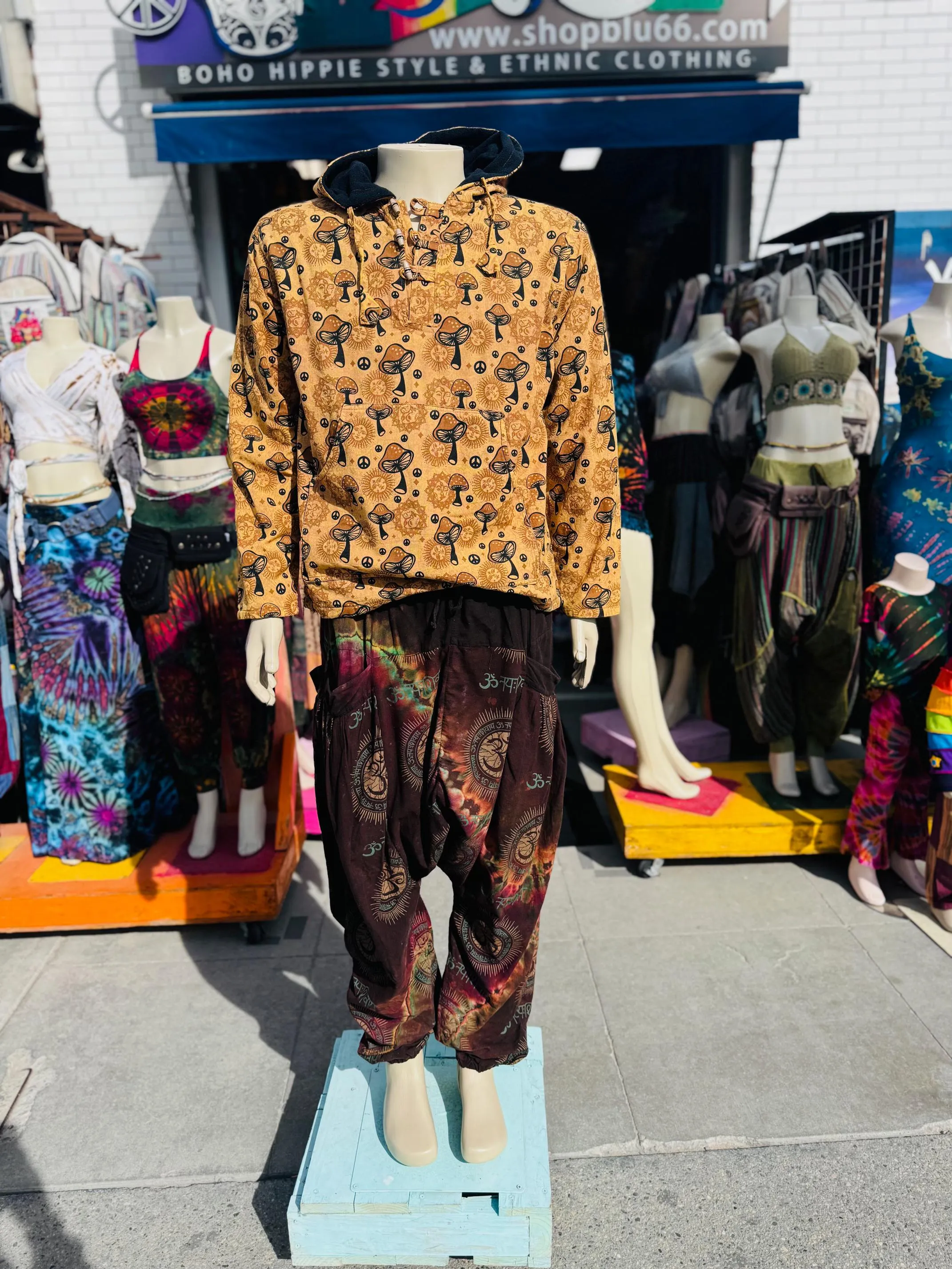 Mushroom hoodie & Ohm Harem pants