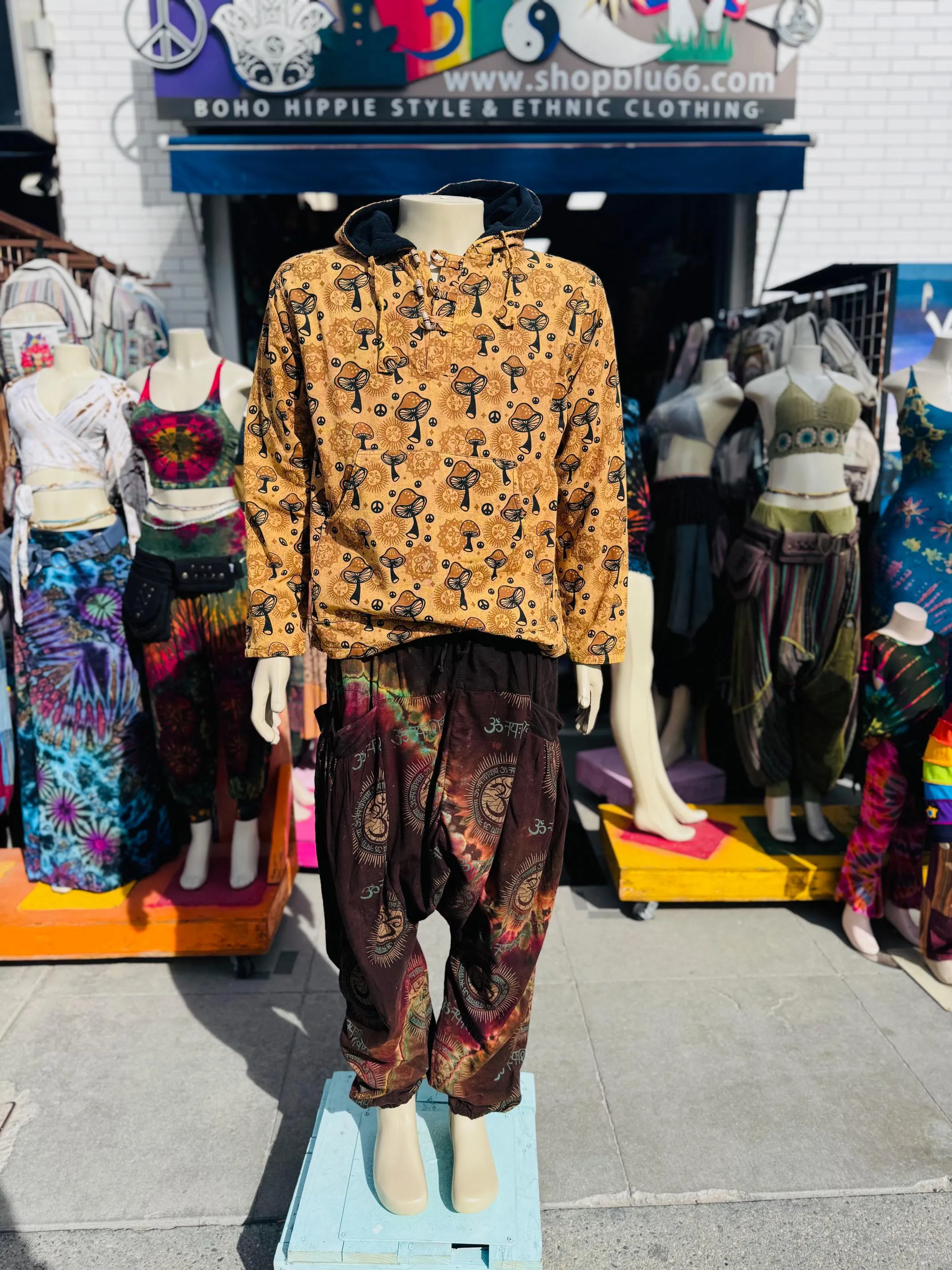 Mushroom hoodie & Ohm Harem pants